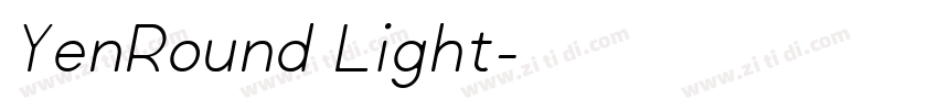 YenRound Light字体转换